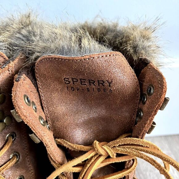 Sperry Top-sider Water Duck Boot Suede Faux Fur - Picture 8 of 10